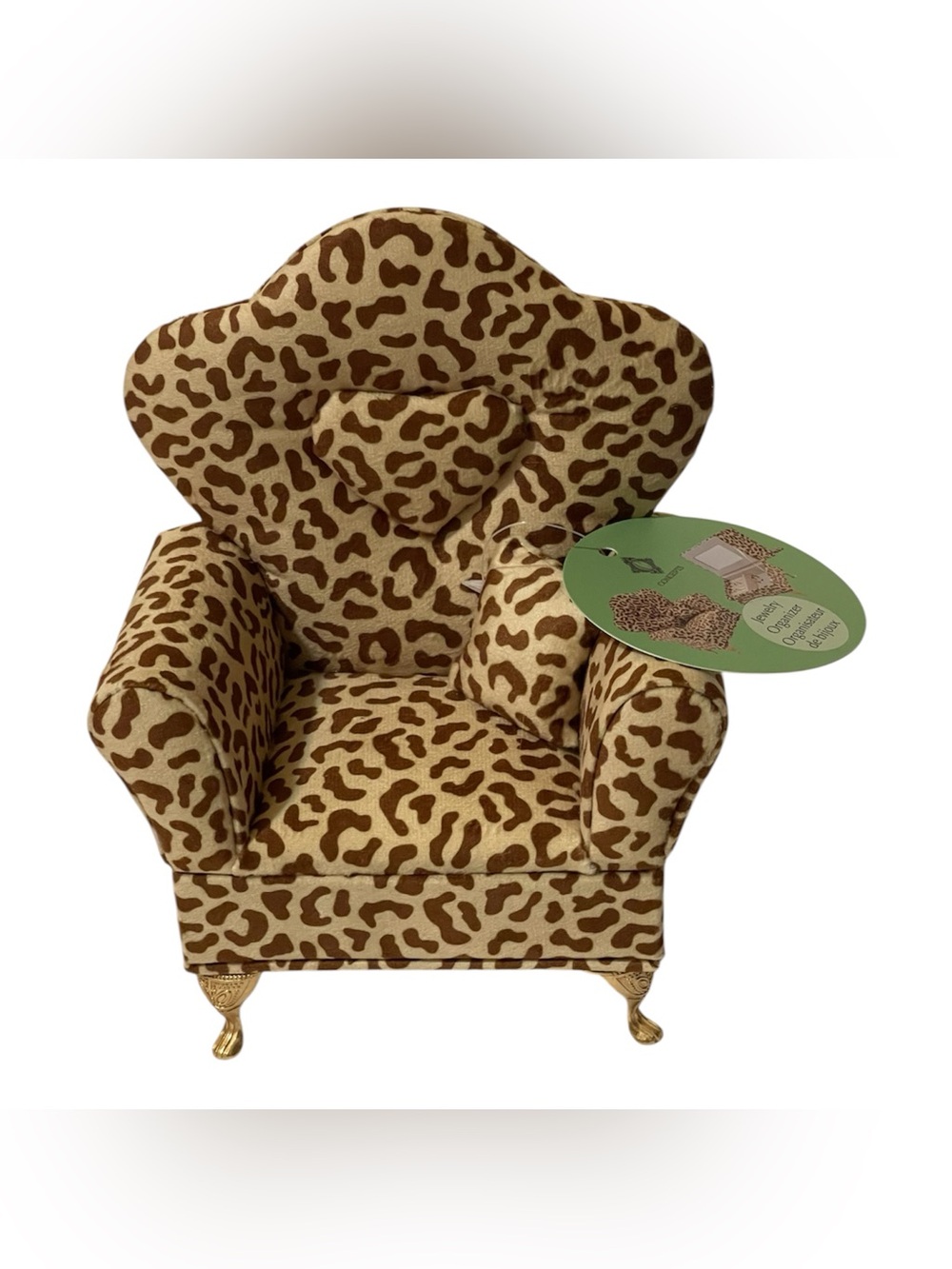 Concepts Leopard Print Mini Chair Jewelry Box - NWT **